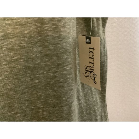 Terra & Sky T Shirt Womens Plus Size 2X Green Short Sleeve Rivets Scoop Neck Top - Picture 11 of 15